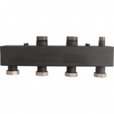 Стальной распред. коллектор с накид.гайками 2 отопительных контура 1 1/2