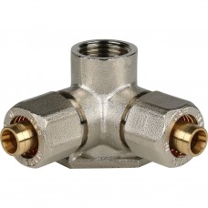 Обжимной фитинг водорозетка проходная 16х1/2 Обжимной фитинг водорозетка проходная 16х1/2