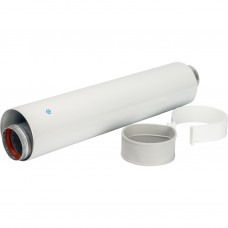 Элемент дымохода 60/100 труба коаксиальная, 500 мм, уплотнения и хомут в комплекте STOUT