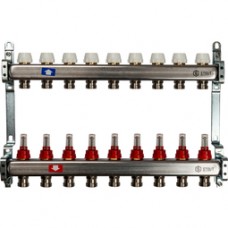 Коллектор из нержавеющей стали с расходомерами на 9 вых. SMS 0917 000009 STOUT