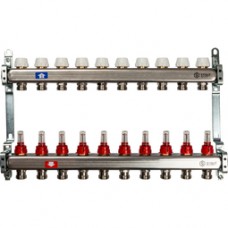 Коллектор из нержавеющей стали с расходомерами на 10 вых SMS 0917 000010. STOUT Коллектор из нержавеющей стали с расходомерами на 10 вых SMS 0917 000010. STOUT