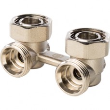 Узел нижнего подключения радиатора для двухтрубной системы, угловой SVH 0004 000020 STOUT