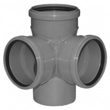 Канализационная крестовина двухплоскостная правая DN110 x110 x50/90 ПП OSTENDORF