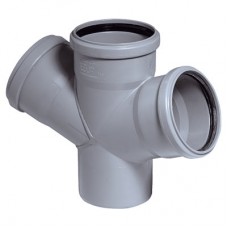 Канализационная крестовинна одноплоскостная DN110 x110 x110/90 ПП OSTENDORF Канализационная крестовинна одноплоскостная DN110 x110 x110/90 ПП OSTENDORF