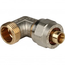 Обжимной фитинг угольник с переходом на НР 16х1/2 Обжимной фитинг угольник с переходом на НР 16х1/2