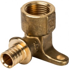 PEX-a Угольник с креплениями для PERT труб 16х1/2